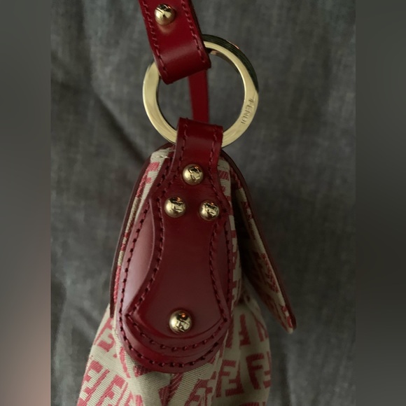 Fendi Mini Canvas Red Zucca Chef Shoulder Bag - Picture 4 of 11